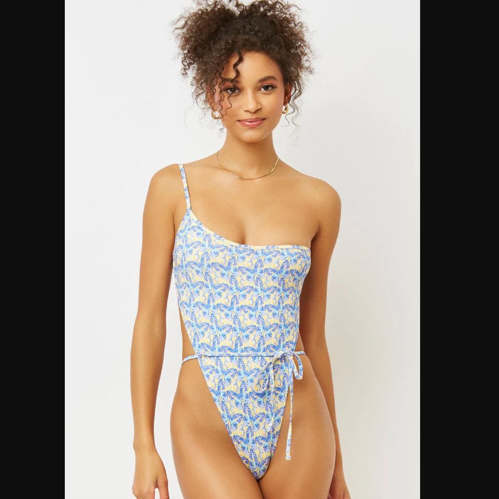 Frankies Bikinis Monarch Evangeline One Piece Swimsuit Medium